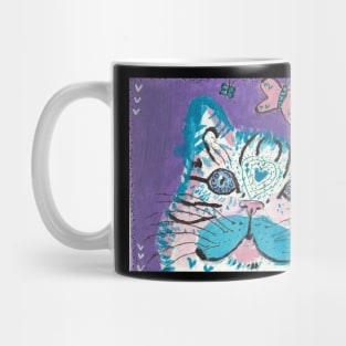 Abstract colorful cat face Mug